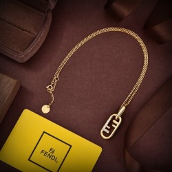 In stock overseas celebrity favorite necklace 2023SS FENDI FENDI